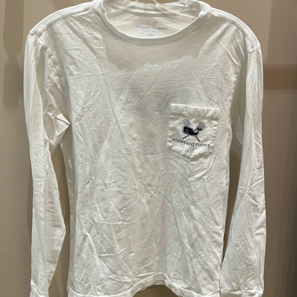 Vineyard Vines Mens Long Sleeve Lacrosse T-shirt with Pocket